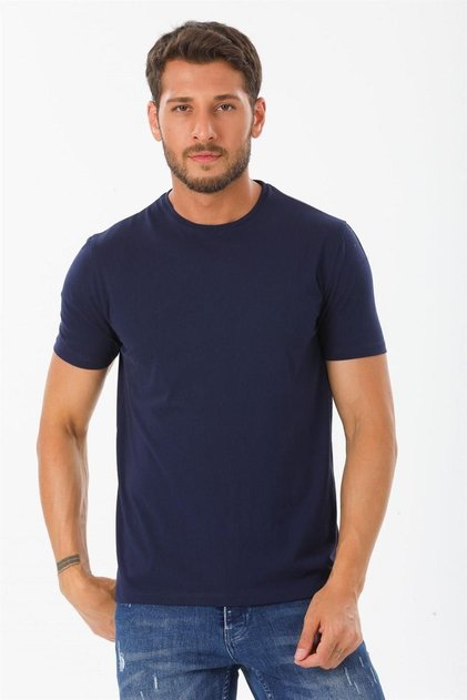 Erkek Regular Fit Bisiklet Yaka T-shirt