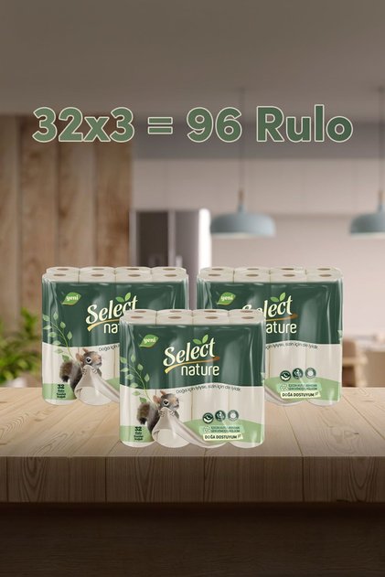 Doğal ve Organik Tuvalet Kağıdı 3x32 Adet