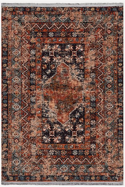 Mars Series Distressed Pattern Non-Slip Sole Chenille Rug