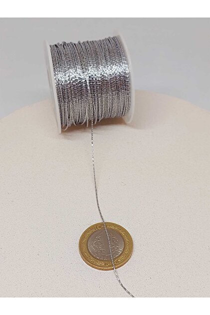 Rhodium plated jewelry chain 0.4mm/1meter (52466)