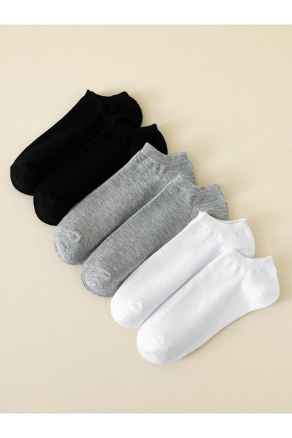 6-Pack Unisex Mixed High Cotton Comfortable Ankle Socks