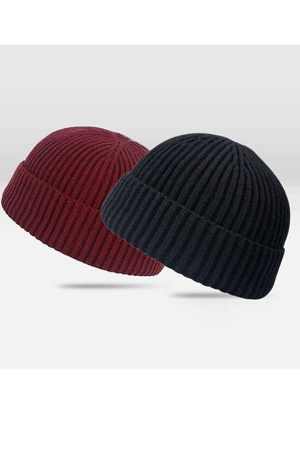 2 Li Set Kısa Takke Bere Düz Renk Kısa Bere Hipster Bere Takke Bere Leon Beresi Hip Hop Beresi