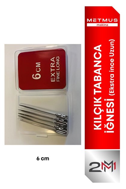 Tabanca Iğnesi Ultra Extra Ince Uzun 6 Cm Çelik Iğne ( 1 Adet)