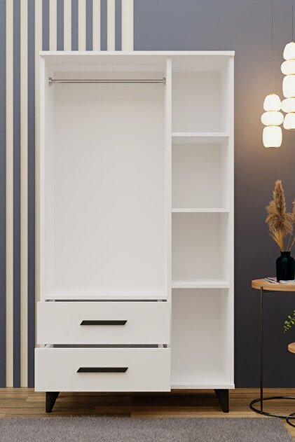 Metalia GM 177-A MODENA AYAKLI SİYAH KULPLU GARDIROP - Fiyatı