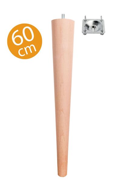 Sehpa Ayağı - Sandalye Ayağı- Puf Ayağı- Ahşap Ayak / Uzunluk: 60 Cm Çap: 5.5 Cm