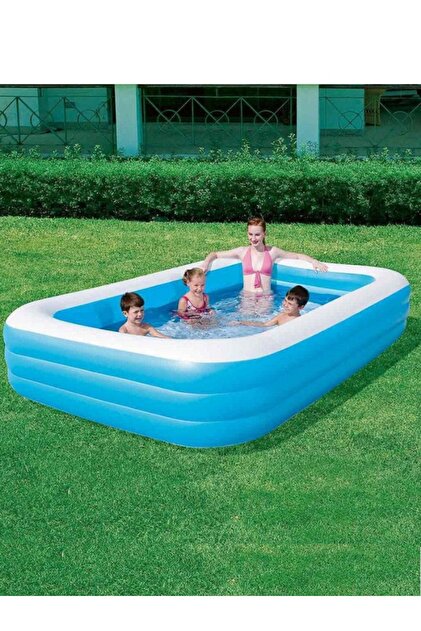 Bestway Dikdörtgen Şişme Aile Havuzu Büyük Boy 262x175x51 cm