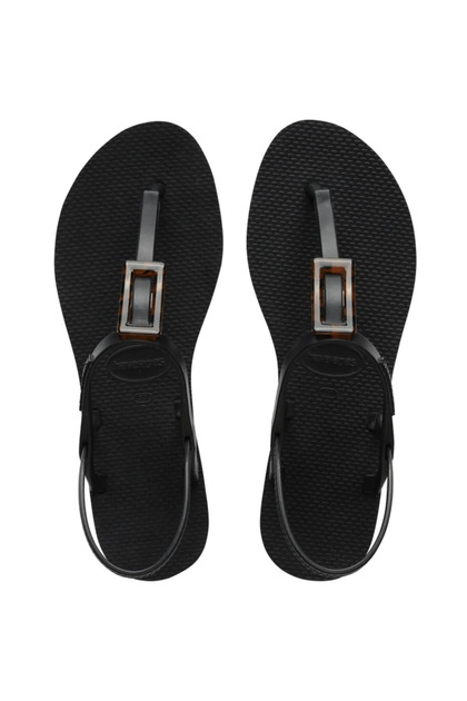 You Paraty Buckle Turtle Black Women's Slippers 4148917-0090