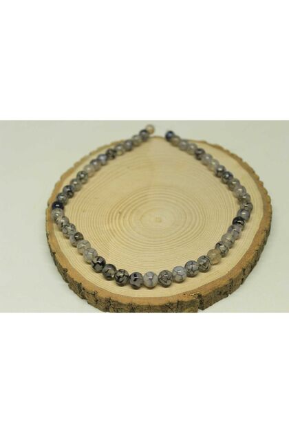 Bracelet Size Agate Stone Half Strand 8mm (23570) (18CM LONG)
