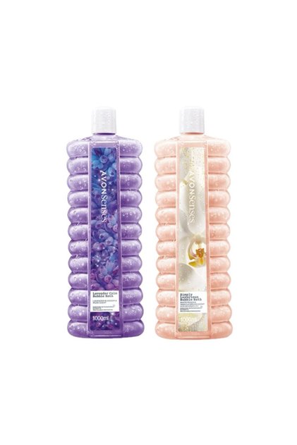 Lavender and Peach Vanilla Scented Bath Foam 1Lt Set of 2