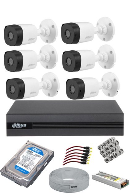 6 Kameralı 500 GB HDD Güvenlik Kamerası Full Set
