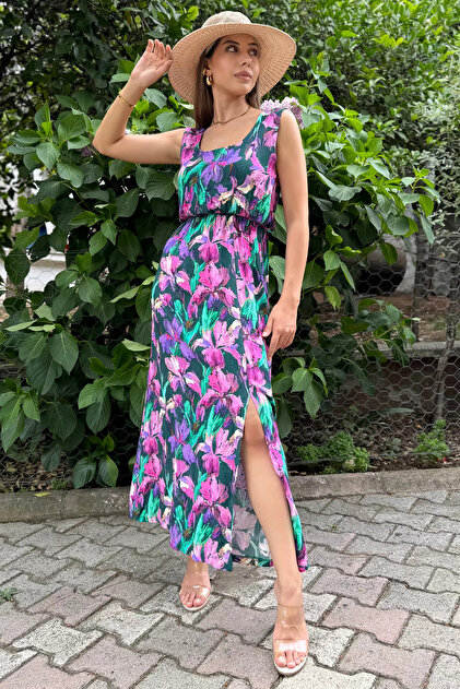 emerald green print dress Just To Know You Emerald Green Floral Midi Dress – Shop the Mint main image 1
