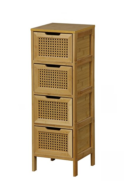 PANALI Panalı Bambu Rattan 4 Çekmeceli Dolap BM04 - Fiyatı, Yorumları