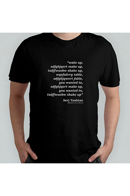Pixxa System Of A Down %100 Pamuklu Bisiklet Yaka T-Shirt Model