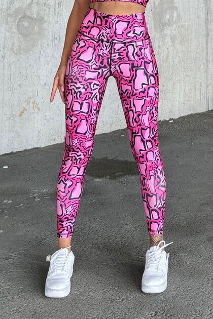 Pink Leopard Pattern Tights