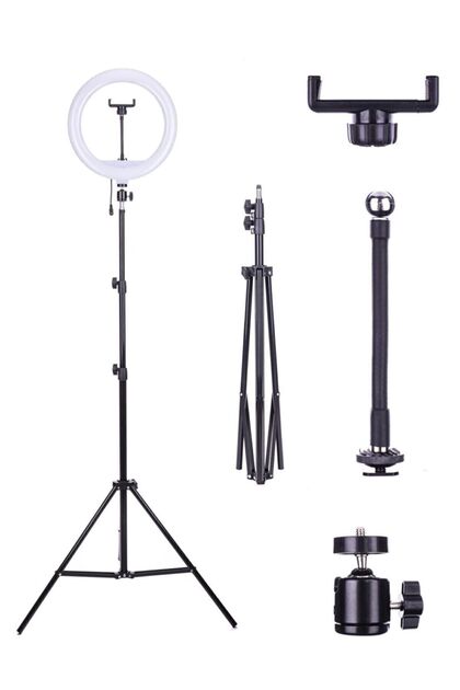 12" Halka Led 210 Cm Tripodlu Youtuber Video Selfie Stüdyo Makyaj Tiktok Işığı Ring Light