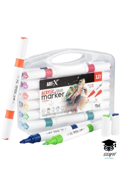 SEYFİKİRTASİYE AKRİLİK MARKER ÇİFT TARAFLI ÇİZİM KALEM SETİ ART-X