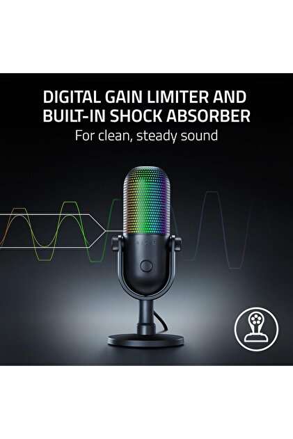 RAZER Seiren V3 Chroma RGB USB Mikrofon Dokunarak Sessize Alma