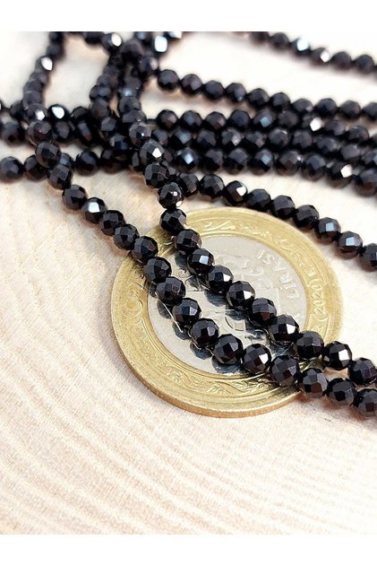 Bracelet Tourmaline Stone Half Strand 3mm (17cm in Length)