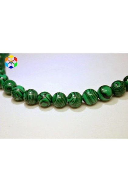 Bracelet with Malachite Stone, Half Strand 8mm (18cm in Length)
