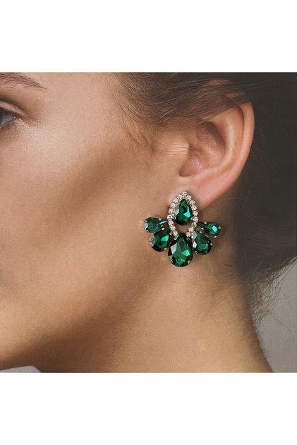 Baguette Stone KokoÅŸ Rich Looking Evening Dress Earrings