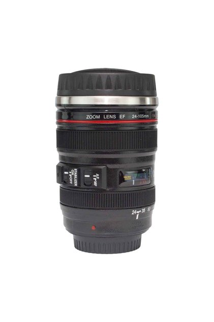 Fotoğraf Makinesi Lens Şeklinde Objektif Mug Termos Bardak