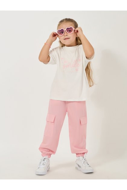 Butterfly Print Oversized T-Shirt & Cargo Pants Set
