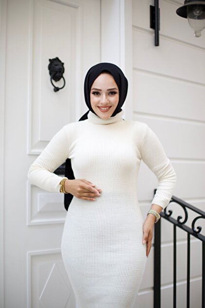 bodycon dress hijab 099# Daily Long Sleeve Bodycon Cotton Dress Muslim Women  Gonice Modest  Fashion Factory