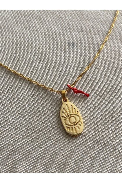 Altın kaplama gold evil eye kolye lll