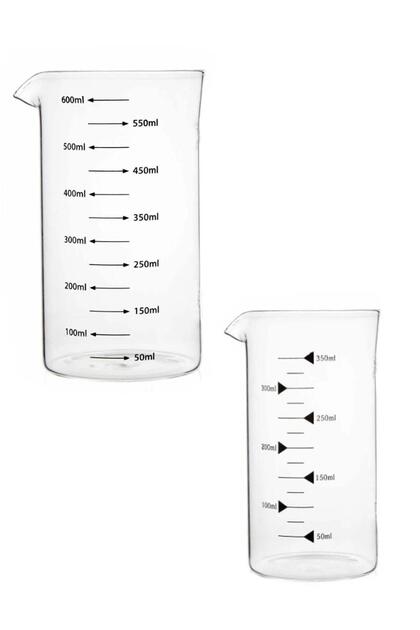 Borosilikat 2 Li Set Cam Ölçü Kabı 350ml-600ml