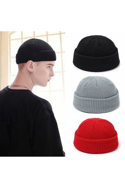 Set of 3 Short Skullcap Beret Knitwear Short Beret Hipster Beret Skullcap Beret Leon Beret Hip Hop Beret
