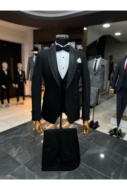 Slimfit Şal Yaka Damatlık 061 Model