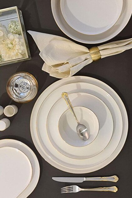 Porland Chopin Altın Yaldız 60 Parça 12 Kişilik Yemek Takımı