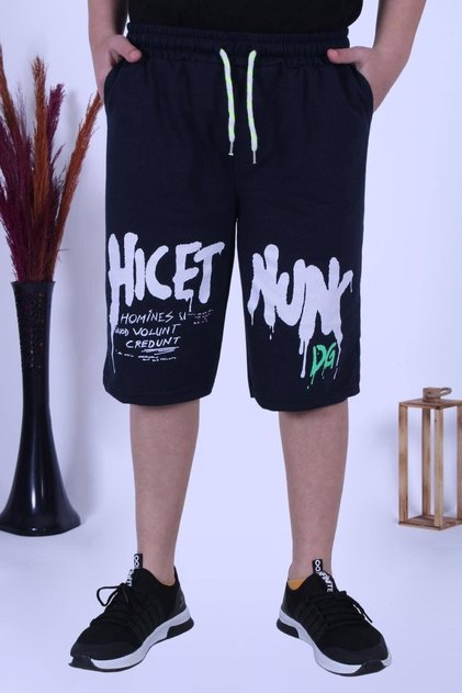 Phosphorescent- Text Printed Boy Capri in Different Colors