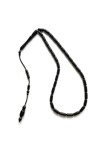5X10Mm Cutting Model Black Powder Amber Rosary with System Tassels