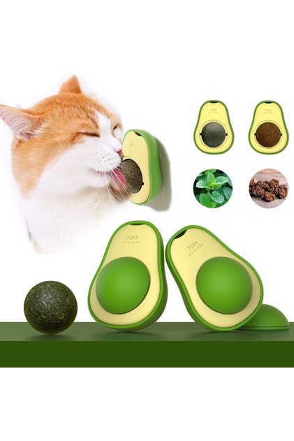 Avokado Catnip Avokado Kedi Çimi Topu Avokado Kedi Nanesi Oyuncağı