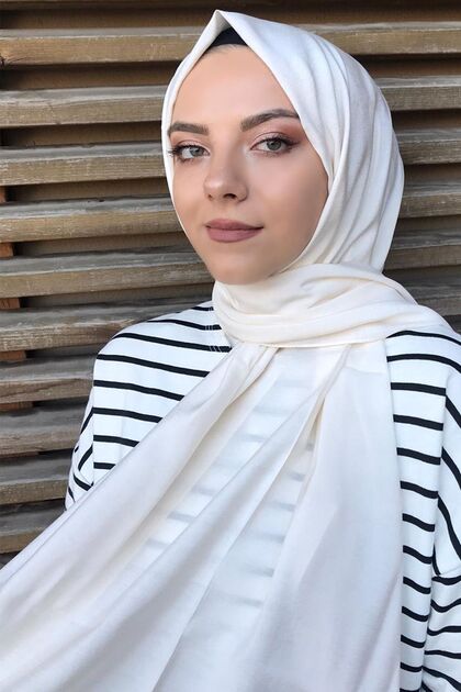 Acrobat Cotton Shawl Off White