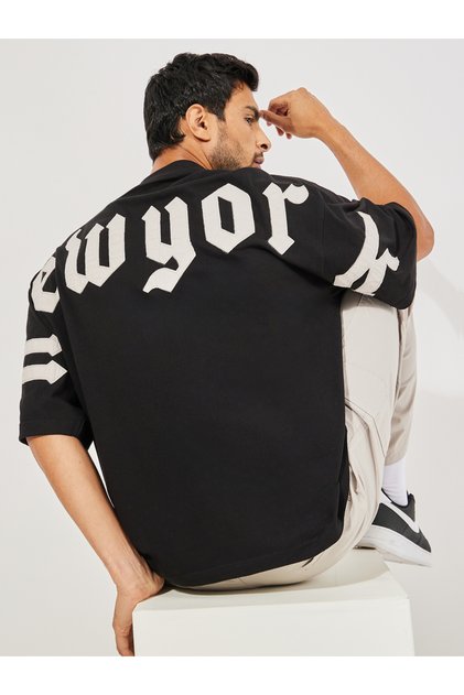 Back Applique Detail Pure Cotton Boxy T-Shirt