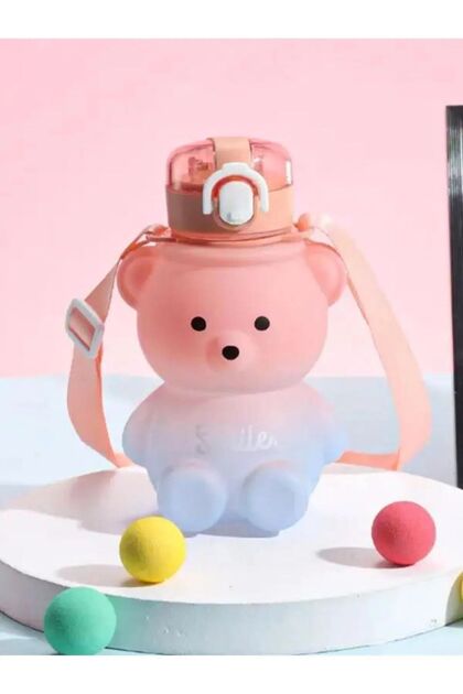 Smile Teddy Bear Model Student Water Bottle Student Water Bottle Water Cup 500 ml Bpa Free Water Bottle Water Cup