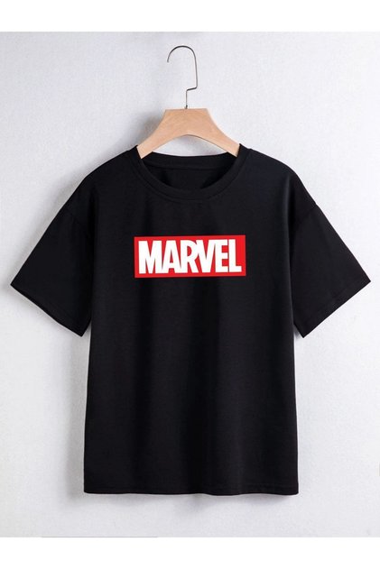 Unisex Marvel Printed Oversize Tshirt