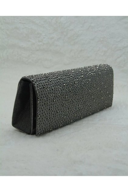 Platin Taşlı Abiye Çanta Clutch Portföy Askılı Omuz ve El çantası 2024