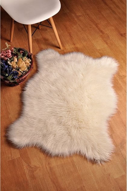 Soft Peluş Kuzu Postu Krem