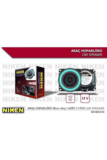 Niken 4'' - 10cm Oto Araç Hoparlörü 12v 80watt (1ADET) - Fiyatı