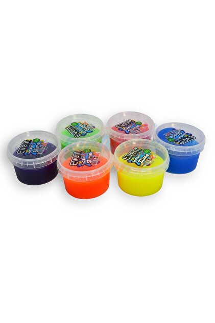 EVENT Orjinal Neon Slime 180x6 1080 Gr 6 Renk Hazır Slaym - Ele