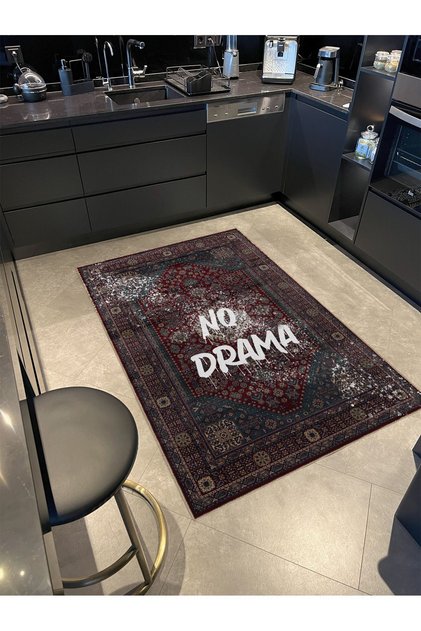 Written Collection No Drama Written Patterned Creative Modern Decorative Carpet 01