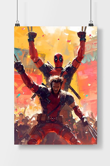 Deadpool Movie Poster Print – Unframed Canvas & Paper Options, Pop Art, Reproduction, Multiple Sizes