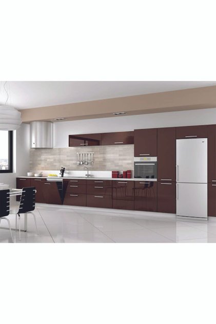 Cabinet Covering Foil Glossy Brown 120X50Cm