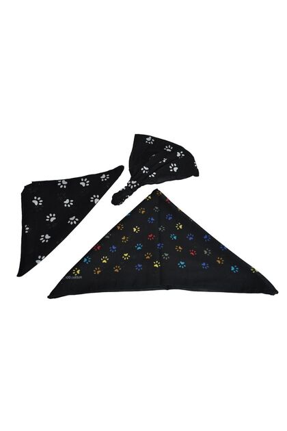 Paw Pattern Bandana Set