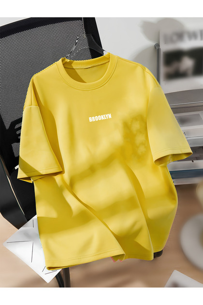 Unisex Men/Women Brooklyn Color Custom Printed Oversize Cotton Crew Neck T-Shirt Tee Shirt