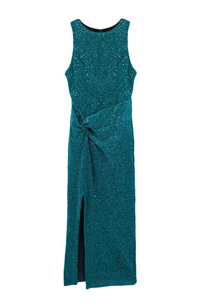 Trendyol Collection Emerald Green Bodycon Glitter Sequin Sequin Long  Evening Dress Night Homecoming Dress Tprss24El00030- Trendyol