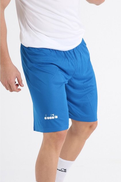 Transverse Checkered Training Shorts Blue